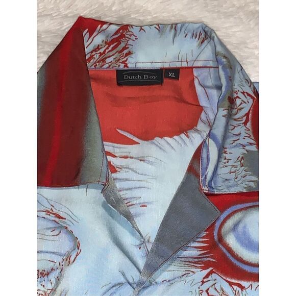 Vintage Dutch Boy Point Zero Anime Hero Dragon Design Button Shirt Adult Xl - Picture 9 of 15